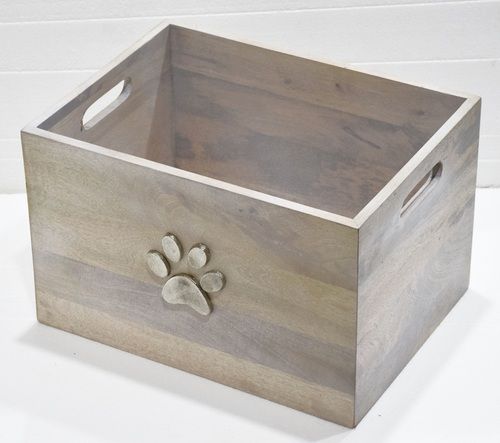 Wooden New Look Dog Toy Box With Original Finish