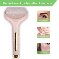 METALHOT Ice Roller Massager Face Cooling Neck Skin Tightening Roller Brighten Complexion and Reduce Anti- Wrinkles Facial Skin Lifting, Under Eye Puffiness Womens Gifts Face Roller Massager