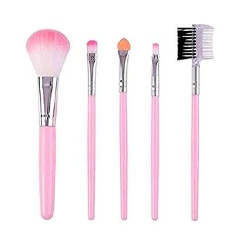 ClubBeauty Synthetic Bristle Makeup Eye Brush Set- Multicolor, 1 Lip Brush, 1 Highlighter Brush, 1 Foundation Brush, 1 Eye Shadow Brush, 1 Eyebrow Brush