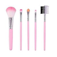 Mitsico 5 Pcs Makeup Brush Set For Women And Girl For Travel And Home Purpose Use - Color: Multicolour