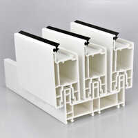White Upvc Door Profiles With 3 Track
