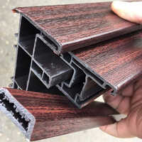 Brown Color Pvc Door Profiles