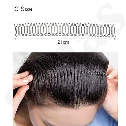 Sanas 2 Pcs Hair Styling Tool Accessories Roll Curve Clip Pins Invisible Fringe Hair Comb Clips Black Inserted Hairpins Hairgrips Barrette a   2 Pc