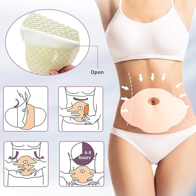 NAXUE Perfect Detox Slimming Patch, 10Pcs Weight Loss Slim Patch Navel Sticker Effective Slimming Product Fat Burning Belly Waist Plaster Slim Body Supply, Quick Slimming Shaping For Women And Men