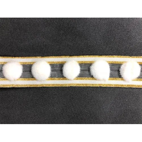 Pom Pom Lace WHITE