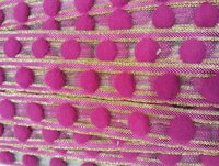 Decorative Pom Pom Laces - Color: Red