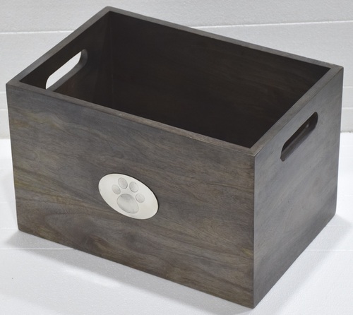 14 Inch Wooden Dog Toy Black Box