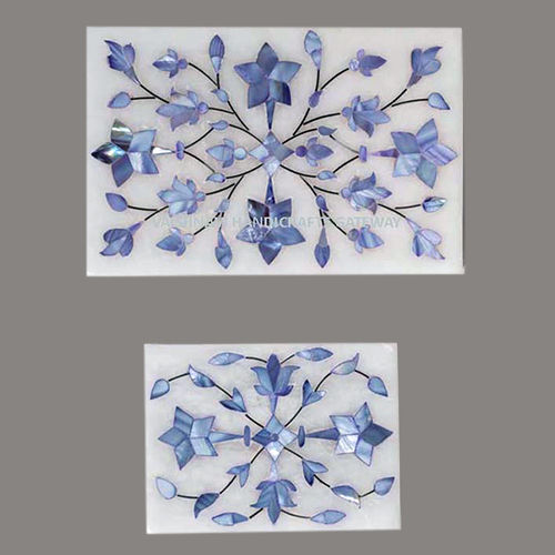 Blue Mop Inlay Box - Material: Marble