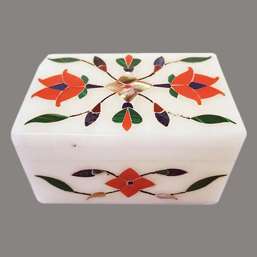 Marble Inlay Jewelry Box