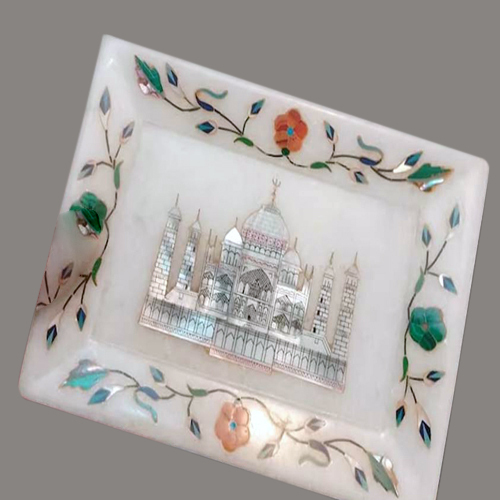 Marble Inlay Small Size Tray