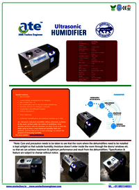 Ultrasonic Humidifier SS 304  10 Kg/Hr