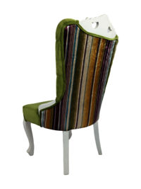 Adhunika Dining Chair Carving With Green Fabric