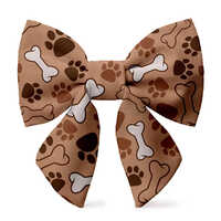 White Lady Dog Printed Bow Tie - Cotton, Standard Size, Multicolored | Strong, Durable, Perfect For Special Occasions