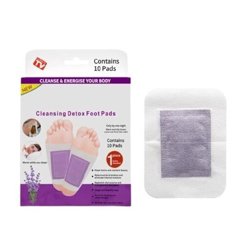 Pravyta Detox Foot Patches Remove Toxins Cleansing Detox Foot Patches Kit for Release Body Pain Free Foot Pads for Stress Relief Sleep (Lavender, Pack Of 10)