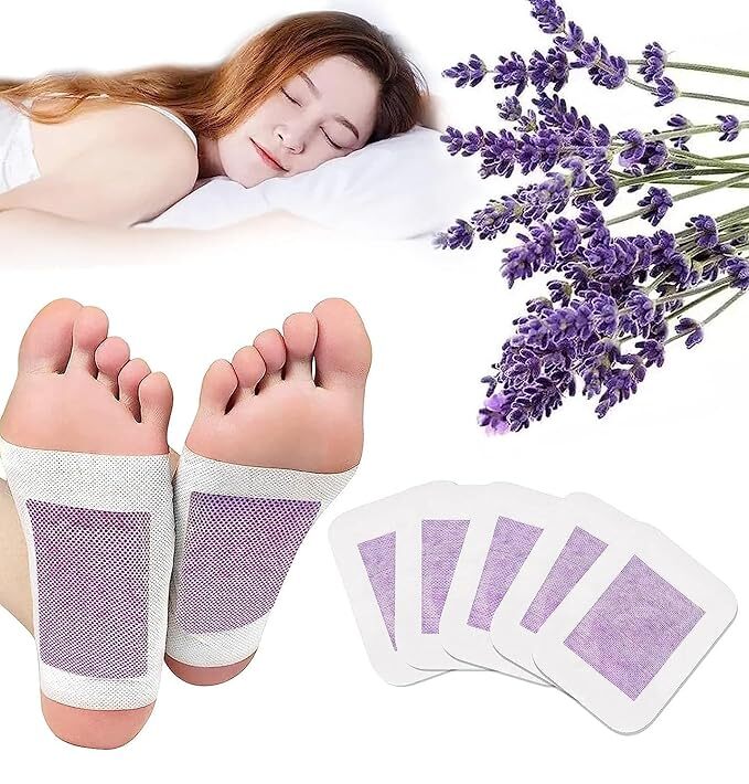 Pravyta Detox Foot Patches Remove Toxins Cleansing Detox Foot Patches Kit for Release Body Pain Free Foot Pads for Stress Relief Sleep (Lavender, Pack Of 10)