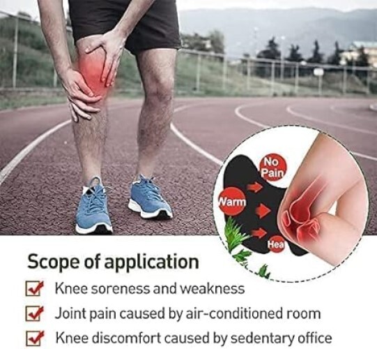 URBANMAC Knee Pain Relief Patches-Harbal Knee Plaster Sticker, Pain Relieving Body Patches, Joint Knee Relief Patches Kit Quick Relief of Pains for Knee, Back, Neck, Shoulder, 1 Pack of 10 Pcs.