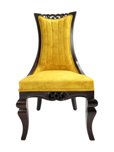 Adhunika Fabric Yellow Dining Chair