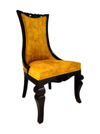 Adhunika Fabric Yellow Dining Chair