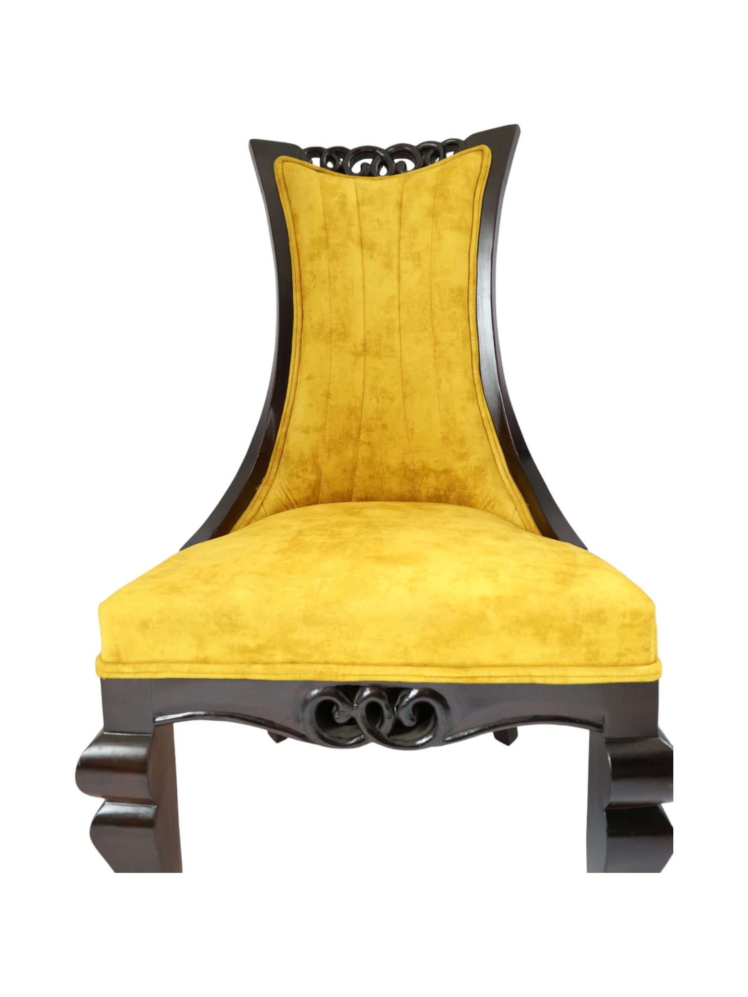 Adhunika Fabric Yellow Dining Chair