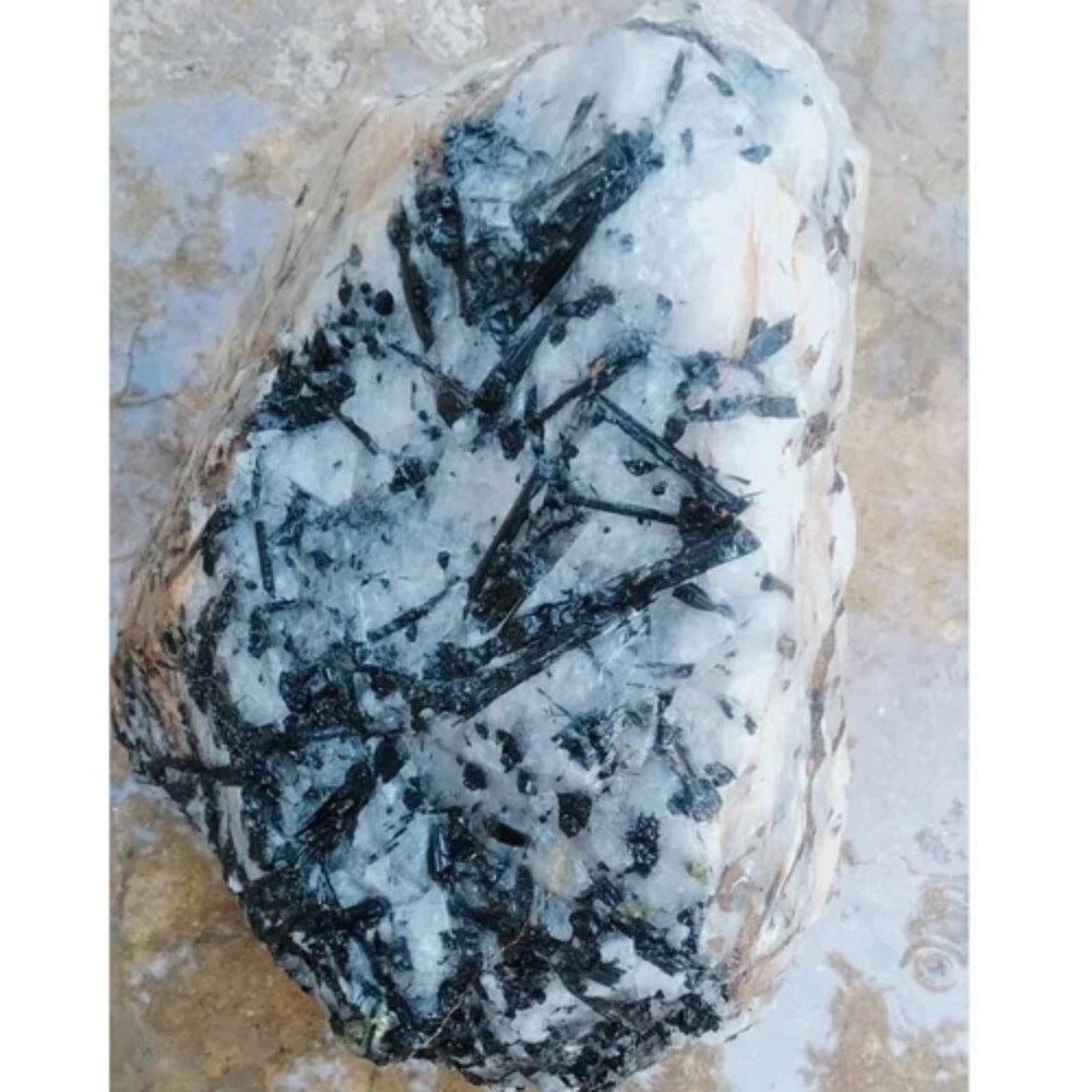 Black White Rutile Gemstone - Emerald Cut | Natural Stone, Various Sizes, Treated for Enhanced Color and Clarity, Multiple Colors Available