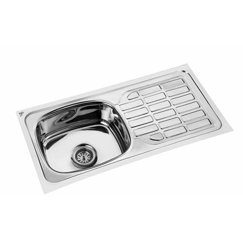 MOTTO SQUARE ISI Single Sink With Drain Board MT1837
