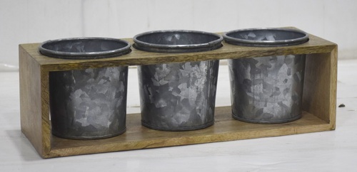 14 Inch Galvanised Flower Pots