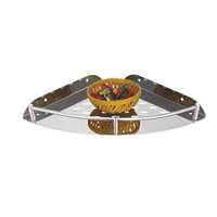 Ba-301 Deco Ss Corner Shelf - Stainless Steel, Triangular Compact Size, Polished Finish