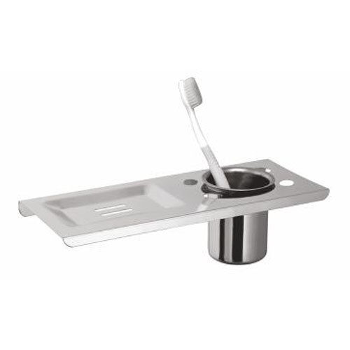 EO-1003 Soap Dish Cum Tumbler Holder Chome