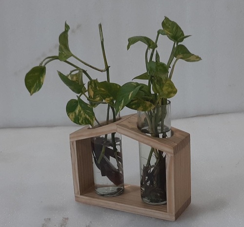 7 Inch Wooden Flower Pot