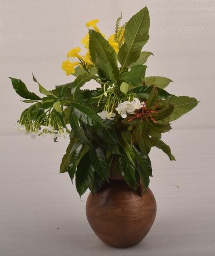 7 Inch Wooden Decorative Flower Pot