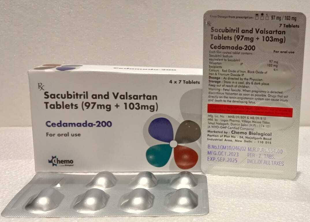 Sacubitril & Valsartan Tablets 200 mg