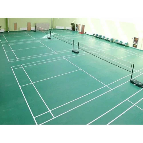 Green Badminton Court Flooring