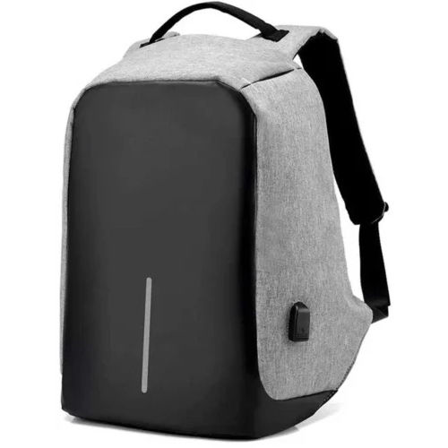 Black Polyester Anti Theft Backpack