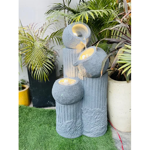 Fiber Diya Indoor Fountain With Led Lights