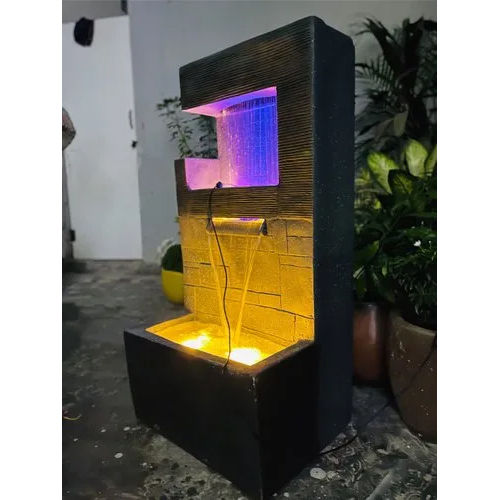 Fiber Shower Indoor Fountain With Led Light - Color: As Per Image