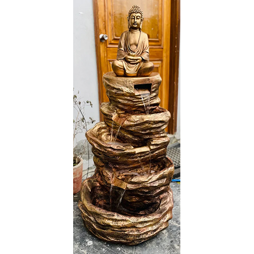 Fiber Spiral Buddha Water Fountain