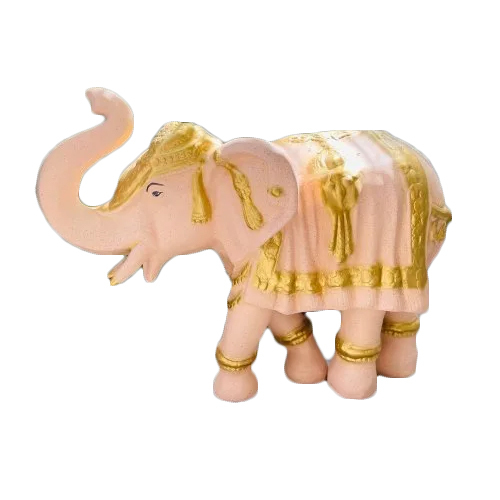 Brown Fiber Elephant Statue