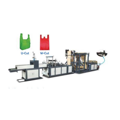 Non Woven Fabric U and W Cut Bag Making Machine With Online Punching