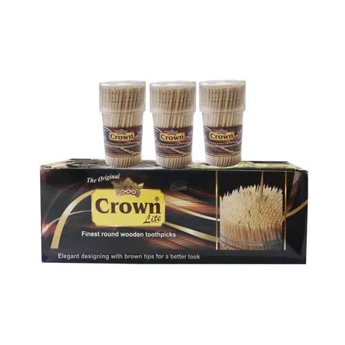Crown Lite Finest Round Wooden Toothpicks