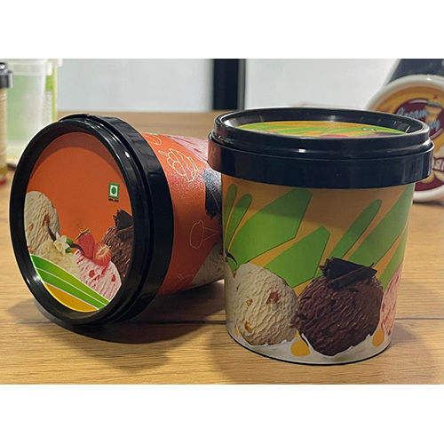 Multicolor 100 Ml Ice Cream Iml Container