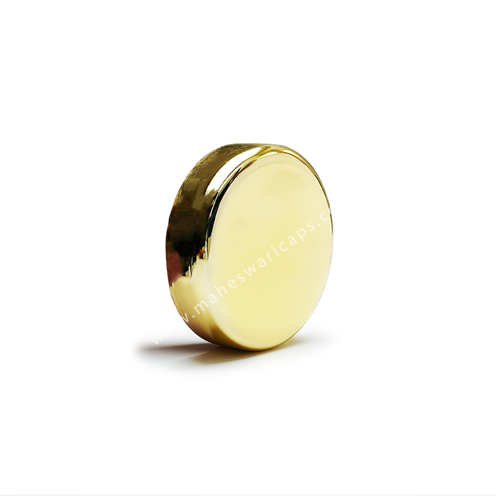 Round Gold Dome Plastic Cap 53mm