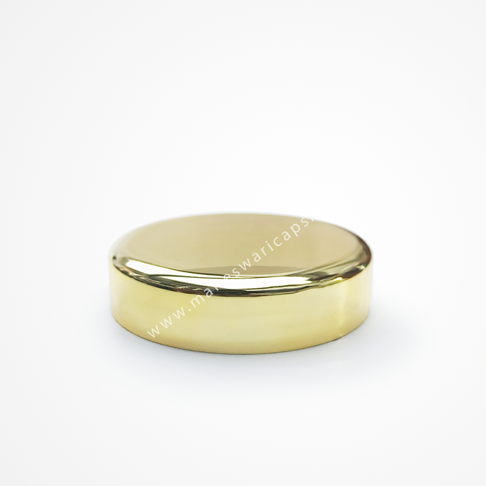 Round Gold Dome Plastic Cap 63mm