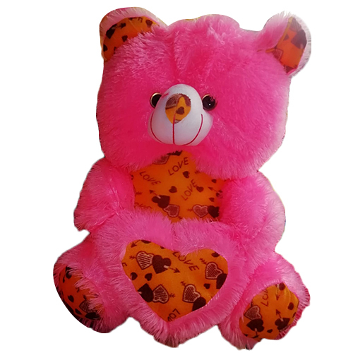 Pink 3No H Poly Teddy