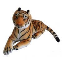 40 Cm Tiger Soft Toy - Soft Fiber Stuffing, Yellow Color, Ideal For Children Of All Ages, Perfect For Playtime And Bedtime Cuddles