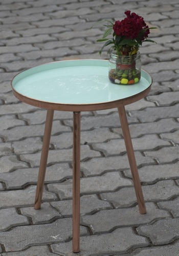 17 Inch Wooden Flower Stool