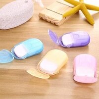 GILMEAT Disposable Paper Soap with Case Travel Sheets Disposable Box Soap Portable Mini Paper Soap (Multi color)