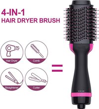 BRITSPEAR 1000 Watts Hair Dryer and Volumizer Styler, Professional 2-in-1 Salon Negative Ion Ceramic Electric Blow Rotating Straightener and Curly Comb-Black