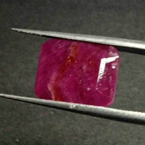 Emerald Cut Manikya Ratna Ruby Gemstone