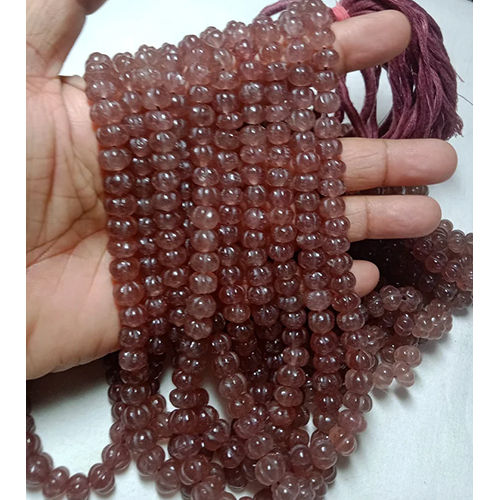 Brown Red Strawberry Quartz Pumpkin Beads