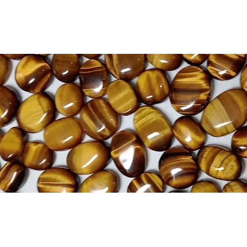 Oval Cut Yellow And Brown Tiger Eye Tumblestones